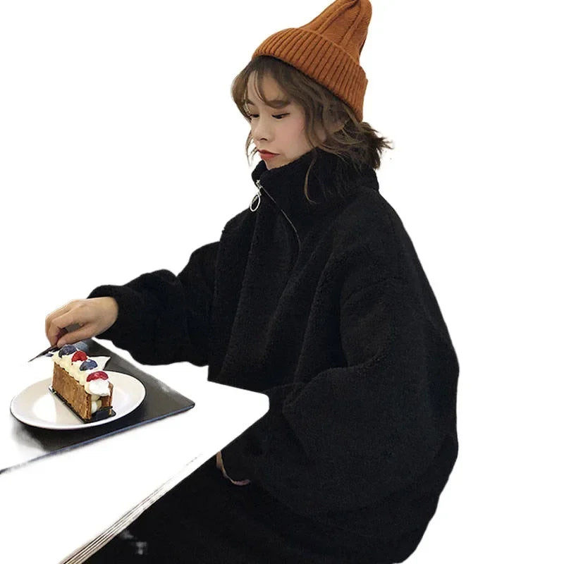 FauxShearling Pullover