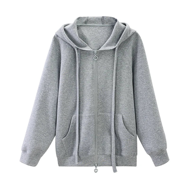 TwinZip Grey Hoodie