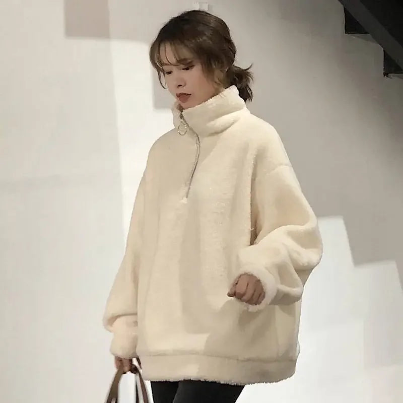 FauxShearling Pullover