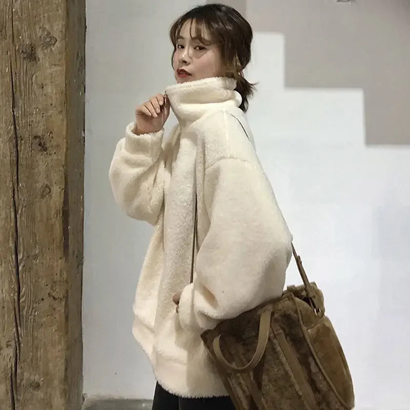 FauxShearling Pullover