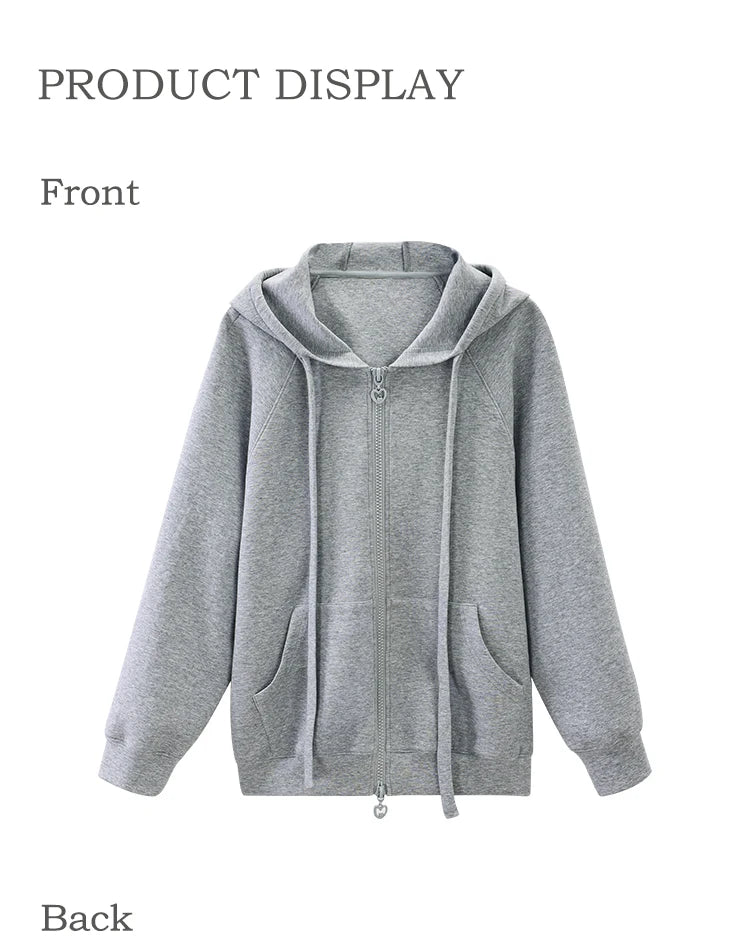 TwinZip Grey Hoodie