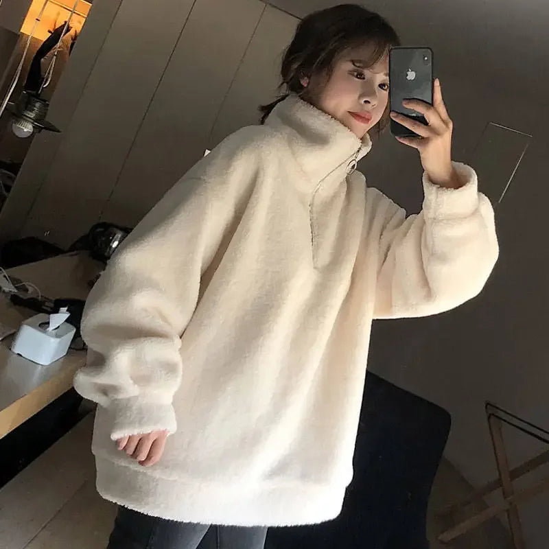 FauxShearling Pullover
