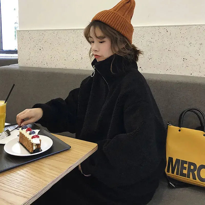 FauxShearling Pullover