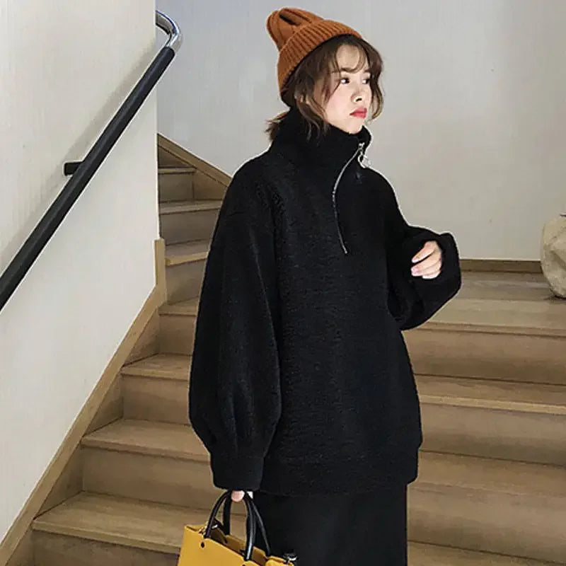FauxShearling Pullover